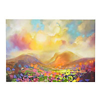 Scott Naismith Legato shore Multicolour Canvas art (H)700mm (W)1000mm