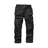 Scruffs Flex Black Men's Multi-pocket trousers, W36" L32"