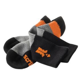 Scruffs Trade Black Socks Size 7-9.5, 3 Pairs