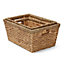 Seagrass & water hyacinth Non-foldable Stackable Storage basket, Set of 3