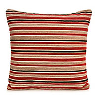 Sedum Beige, black & red Striped Cushion