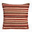 Sedum Beige, black & red Striped Cushion