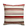 Sedum Striped Cushion, Beige, black & red