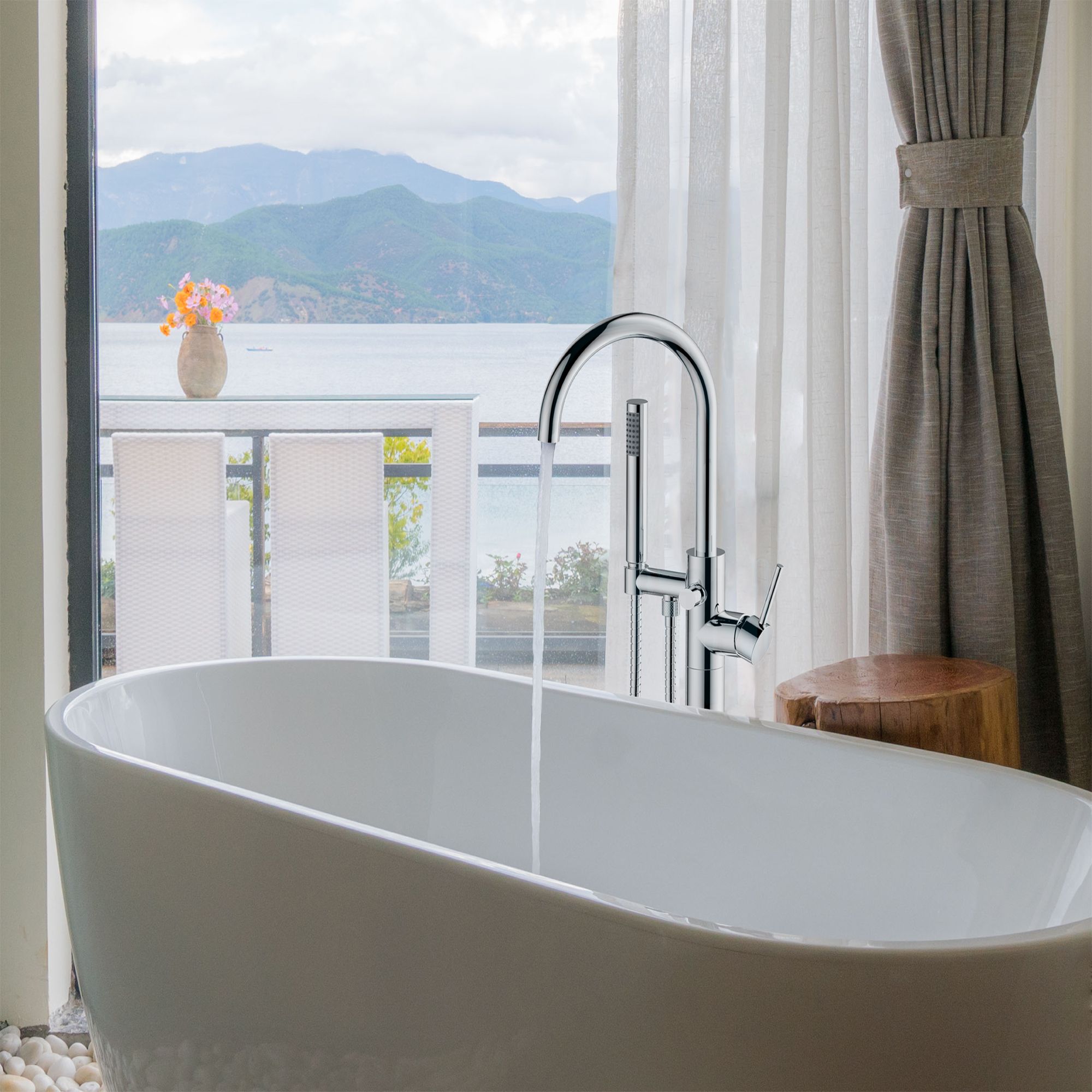Select Chrome effect 1 Tap-hole Shower mixer Tap