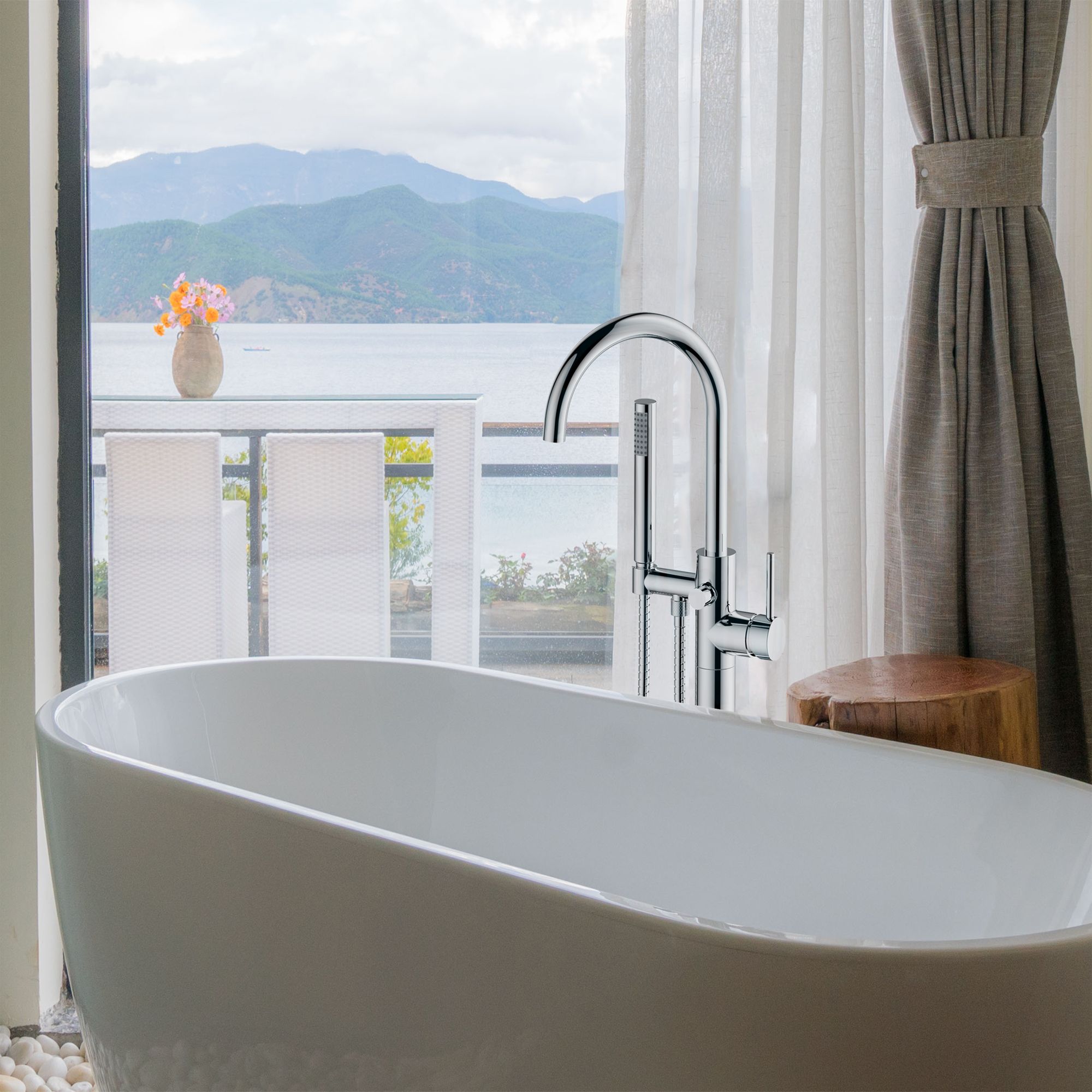 Select Chrome effect 1 Tap-hole Shower mixer Tap