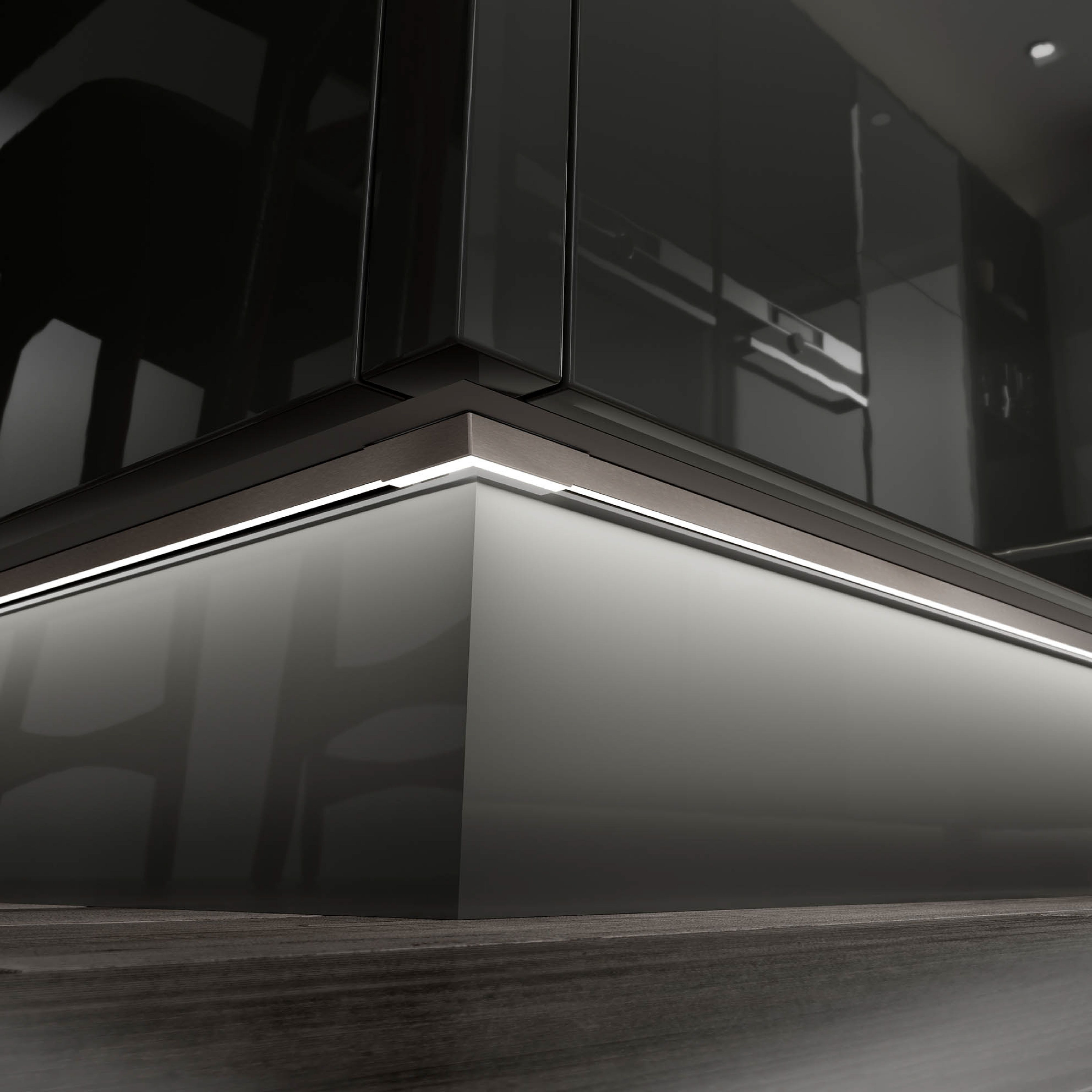 Sensio Accent Surface-mounted Plinth Profile (L)2500mm (W)40mm 