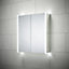 Sensio Ainsley Wall-mounted Illuminated Mirrored Bathroom Cabinet with shaver socket (W)664mm (H)700mm