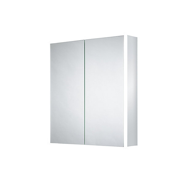 Sensio Ainsley With 2 Mirror Doors, Bathroom Cabinet With Mirror And Light B Q