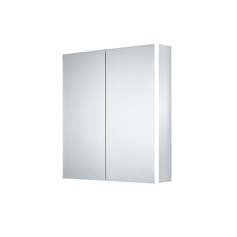 Sensio Ainsley With 2 Mirror Doors, Mirrored Corner Bathroom Cabinet With Shaver Socket