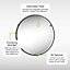 Sensio Aspect Black Circular Wall-mounted Bathroom Illuminated mirror (H)50cm (W)50cm