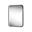 Sensio Aspect Matt Black Rectangular Wall-mounted Bathroom Illuminated Bathroom mirror (H)70cm (W)50cm