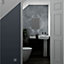 Sensio Black Rectangular Wall-mounted Bathroom Illuminated mirror (H)50cm (W)39cm