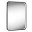 Sensio Black Rectangular Wall-mounted Bathroom Illuminated mirror (H)50cm (W)39cm