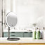 Sensio Clara Black pearl Round Freestanding Bathroom & WC Illuminated Bathroom mirror (H)35.5cm (W)21cm