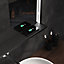 Sensio Element Matt Black Rectangular Wall-mounted Bathroom Illuminated Colour-changing mirror (H)60cm (W)80cm
