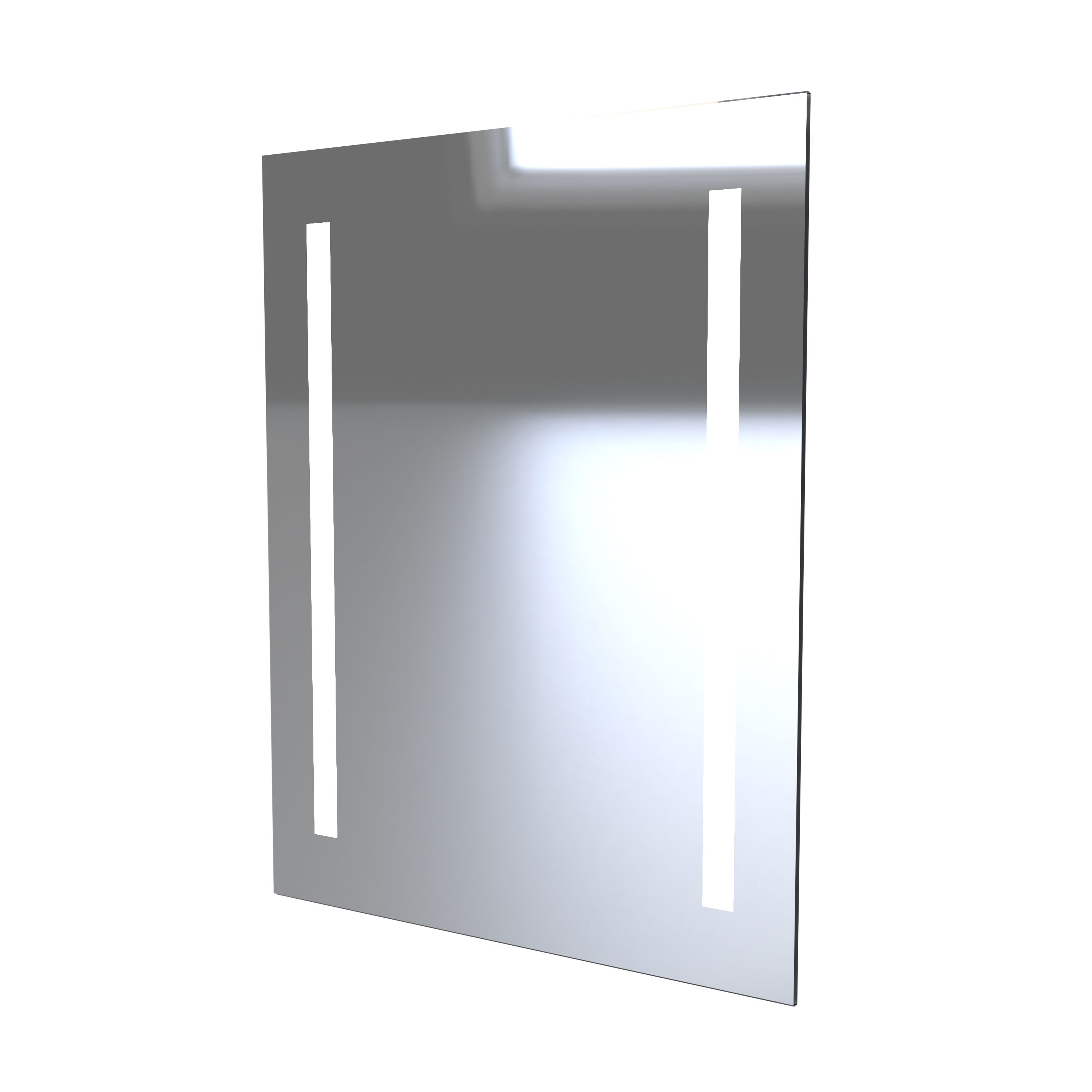 Sensio Ester Plus White Rectangular Wall-mounted Bathroom & WC Illuminated mirror (H)65cm (W)50cm