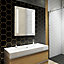 Sensio Ester Plus White Rectangular Wall-mounted Bathroom & WC Illuminated mirror (H)65cm (W)50cm