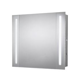 Sensio Finlay With 1 mirror door Illuminated Bathroom Cabinet (W)650mm (H)600mm