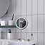 Sensio Fleur Chrome effect Round Freestanding Bathroom & WC Illuminated Bathroom mirror (H)37.5cm (W)20cm