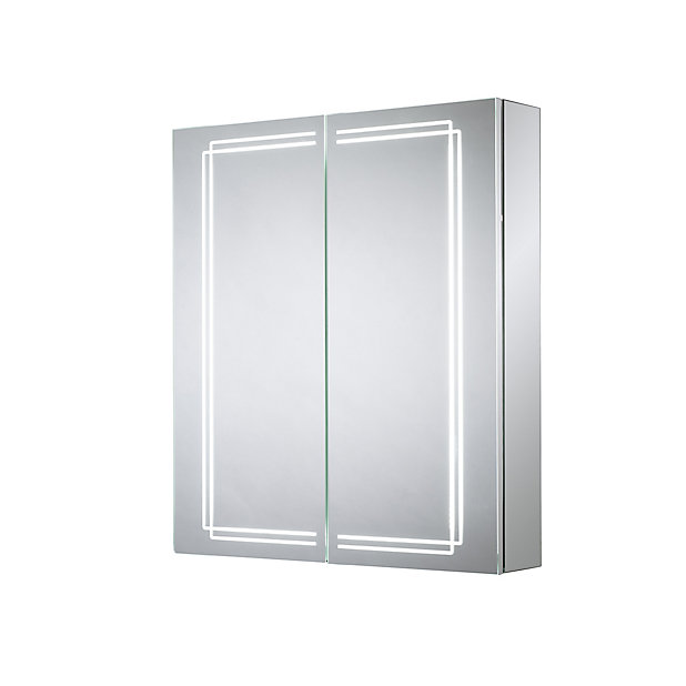 Sensio Harlow With 2 Mirror Doors, Bathroom Cabinet With Mirror And Light B Q