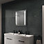Sensio Isla Rectangular Illuminated Bathroom mirror (H)650mm (W)500mm