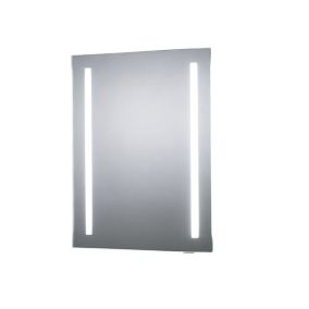 Sensio Isla Rectangular Illuminated Frameless Bathroom mirror (H)500mm (W)390mm