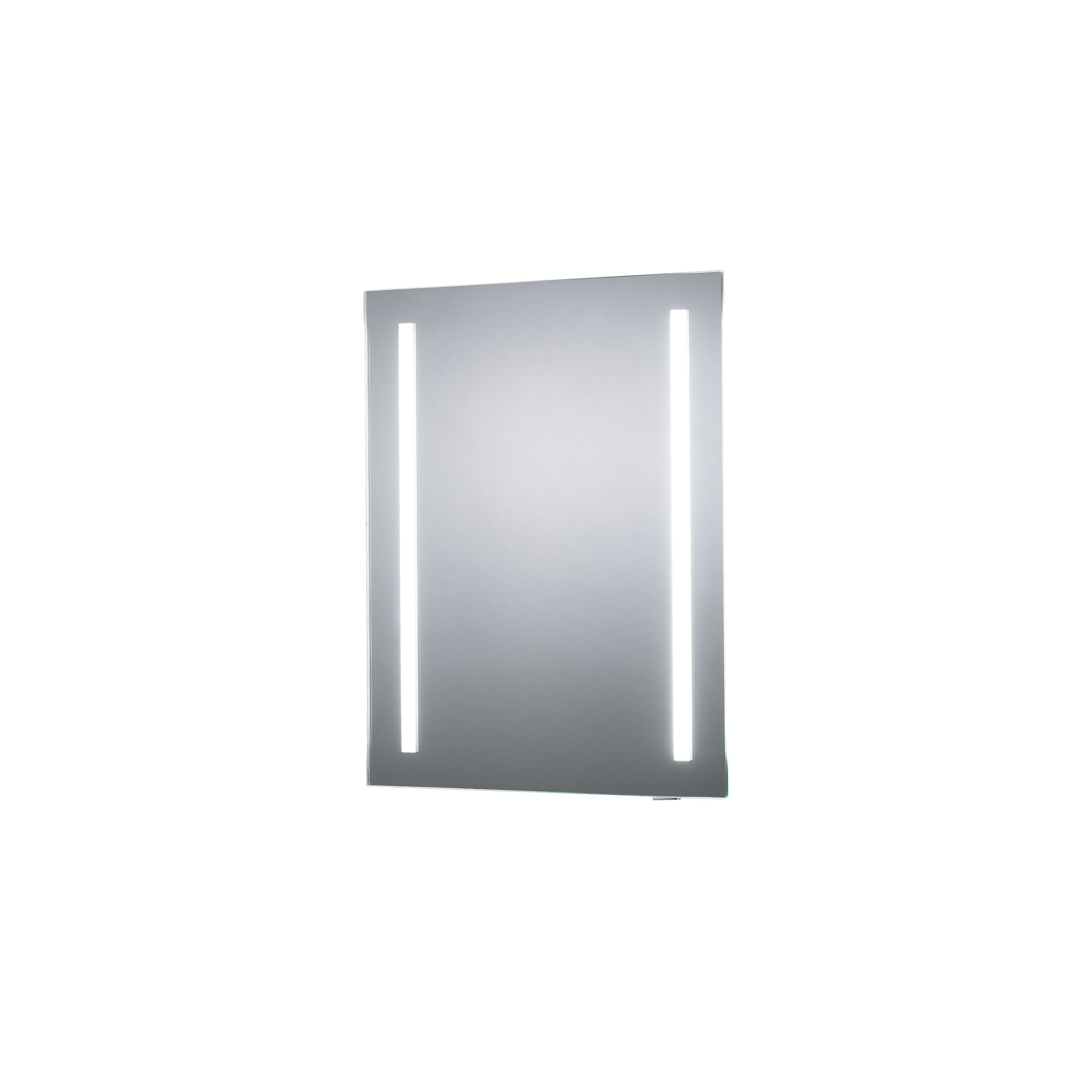 Sensio Isla White Rectangular Wall-mounted Bathroom & WC Illuminated Contemporary Illuminated mirror (H)65cm (W)50cm