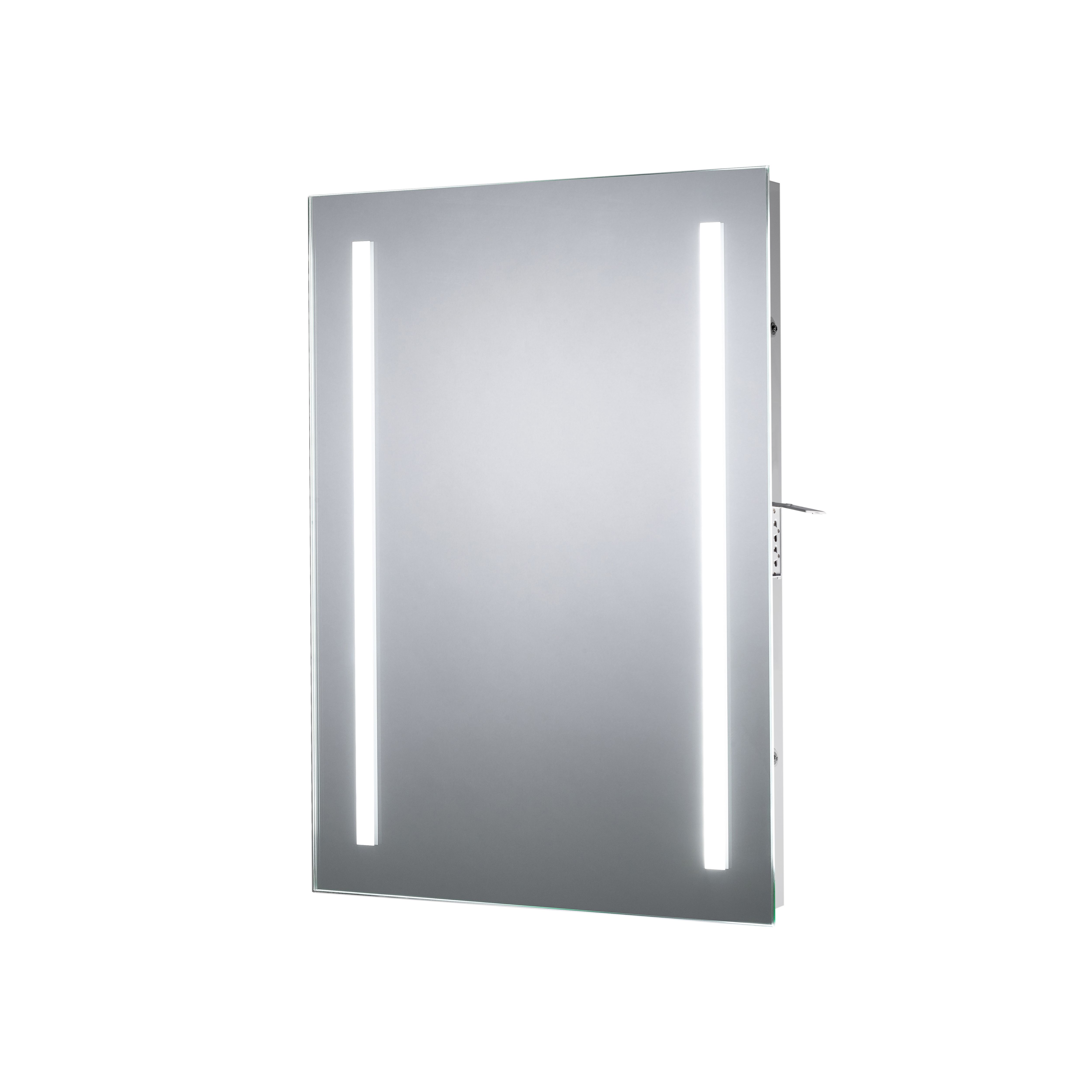 Sensio Kai Rectangular Wall-mounted Bathroom Illuminated Contemporary Mirror (H)70cm (W)50cm