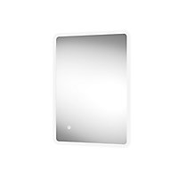 Sensio Libra Rectangular Frameless Illuminated Colour-changing mirror (H)800mm (W)600mm