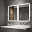 Sensio Libra Rectangular Wall-mounted Bathroom Illuminated Colour-changing mirror (H)50cm (W)39cm