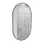 Sensio Nebula Matt Black Oval Wall-mounted Bathroom Illuminated mirror (H)80cm (W)50cm