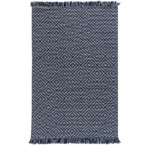 Seraphine Geometric Navy & white Rug 170cmx120cm