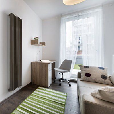 Seren Conqueror Flat panel Bronze 10 Column Radiator, (W)400mm x (H)1800mm