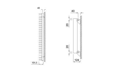 Seren Conqueror Flat panel Gun metal 20 Column Radiator, (W)800mm x (H)600mm