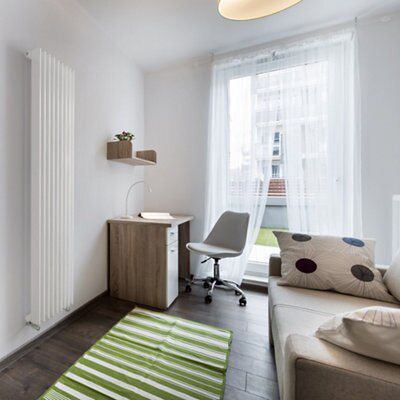 Seren Conqueror Flat panel White 13 Column Radiator, (W)520mm x (H)1800mm