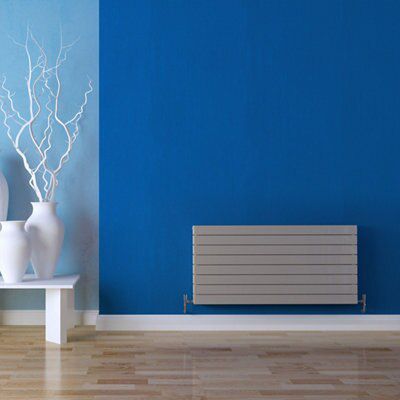 Seren Égalrad Matt silver Horizontal Designer Radiator, (W)1000mm x (H)578mm