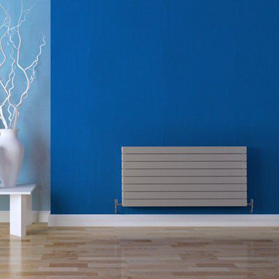 Seren Égalrad Matt silver Horizontal Designer Radiator, (W)800mm x (H)578mm