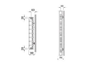 Seren Égalrad Matt white Horizontal Designer Radiator, (W)1200mm x (H)578mm