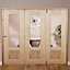 Severn 1 panel Clear Glazed Pine Internal Folding Door set, (H)2035mm (W)1825mm