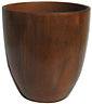 Sevilla Dark brown Wood effect Ceramic Plant pot (Dia)19cm