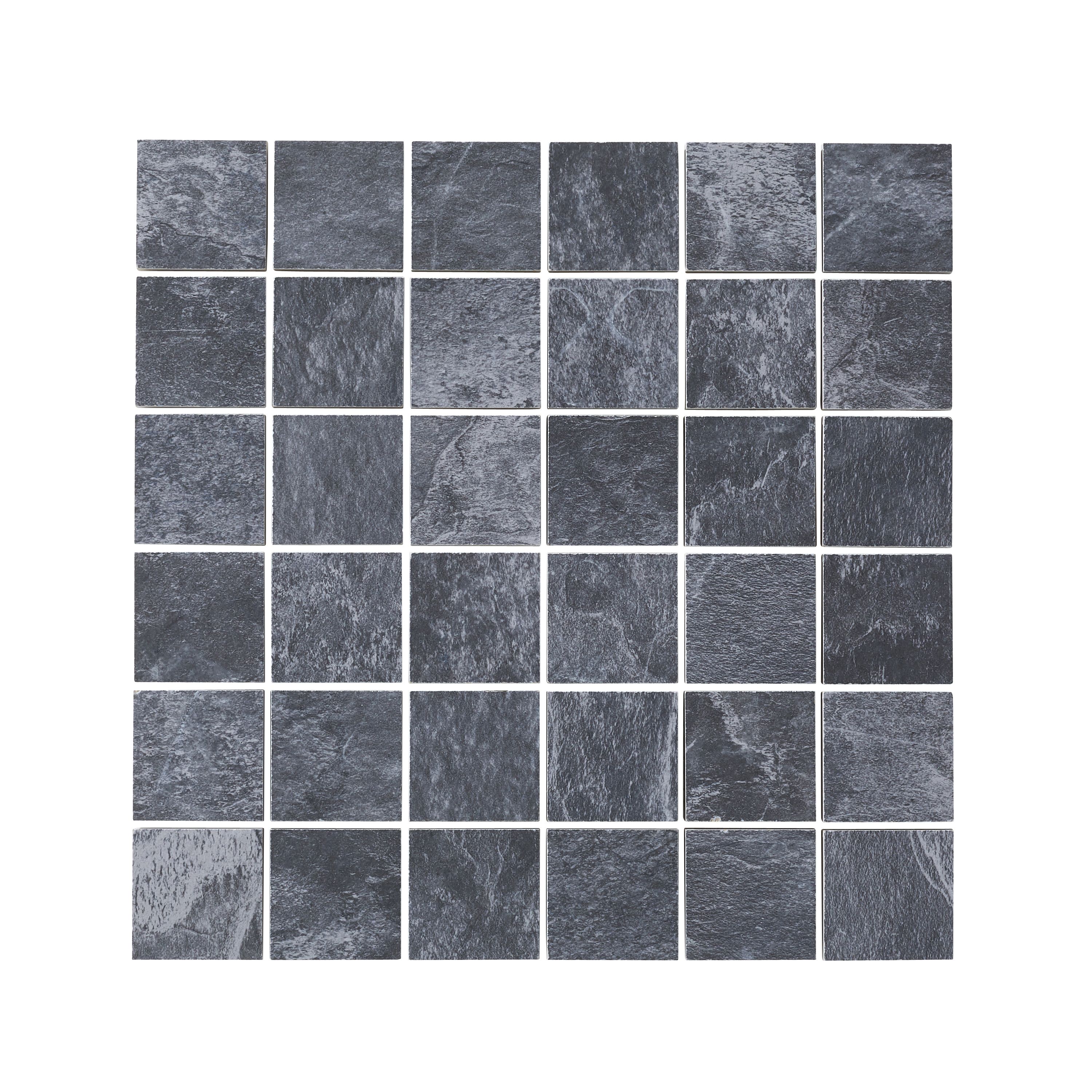 Shaded slate Anthracite Matt Mosaic Porcelain Mosaic tile sheet