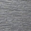 Shaded slate Anthracite Matt Split Face Porcelain Indoor Wall Tile Sample