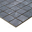 Shaded slate Anthracite Matt Stone effect Mosaic Porcelain Mosaic tile, (L)305mm (W)305mm
