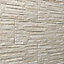 Shaded slate Beige Matt 3D Decor Stone effect Porcelain Wall Tile Sample