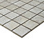 Shaded slate Beige Matt Mosaic Porcelain Mosaic tile, (L)300mm (W)300mm