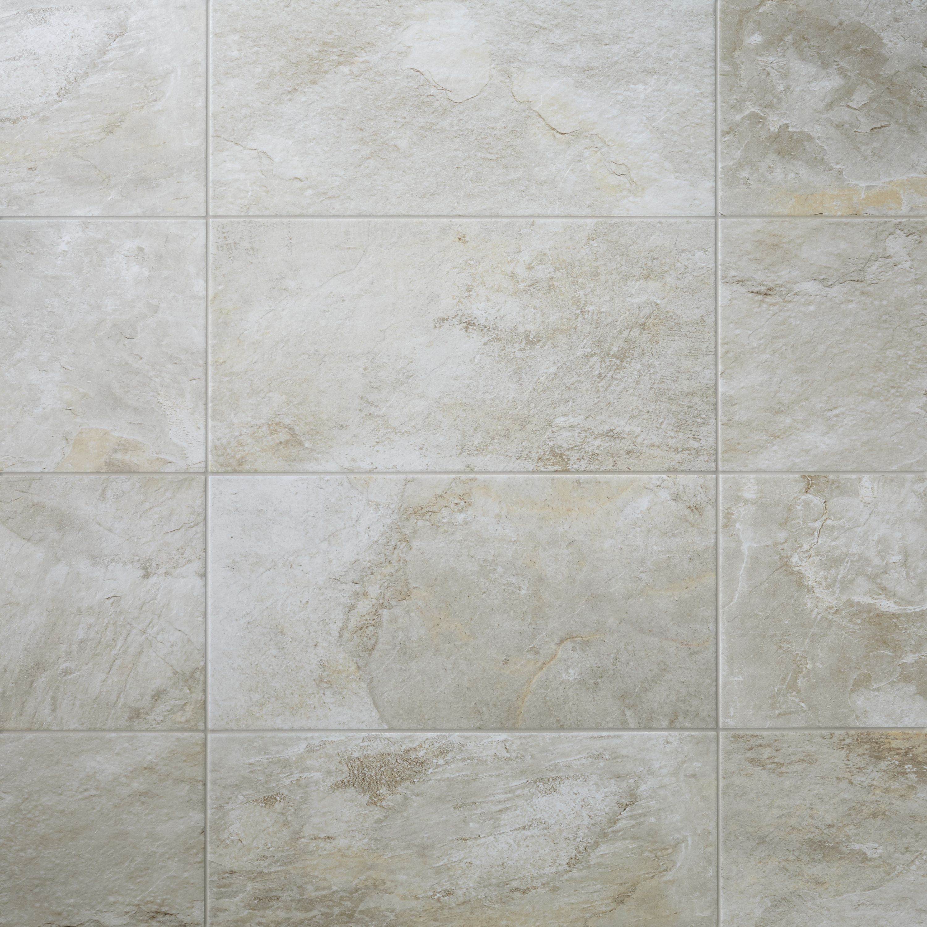 Shaded slate Beige Matt Slate effect Textured Porcelain Indoor Wall & floor Tile, Pack of 6, (L)300mm (W)600mm