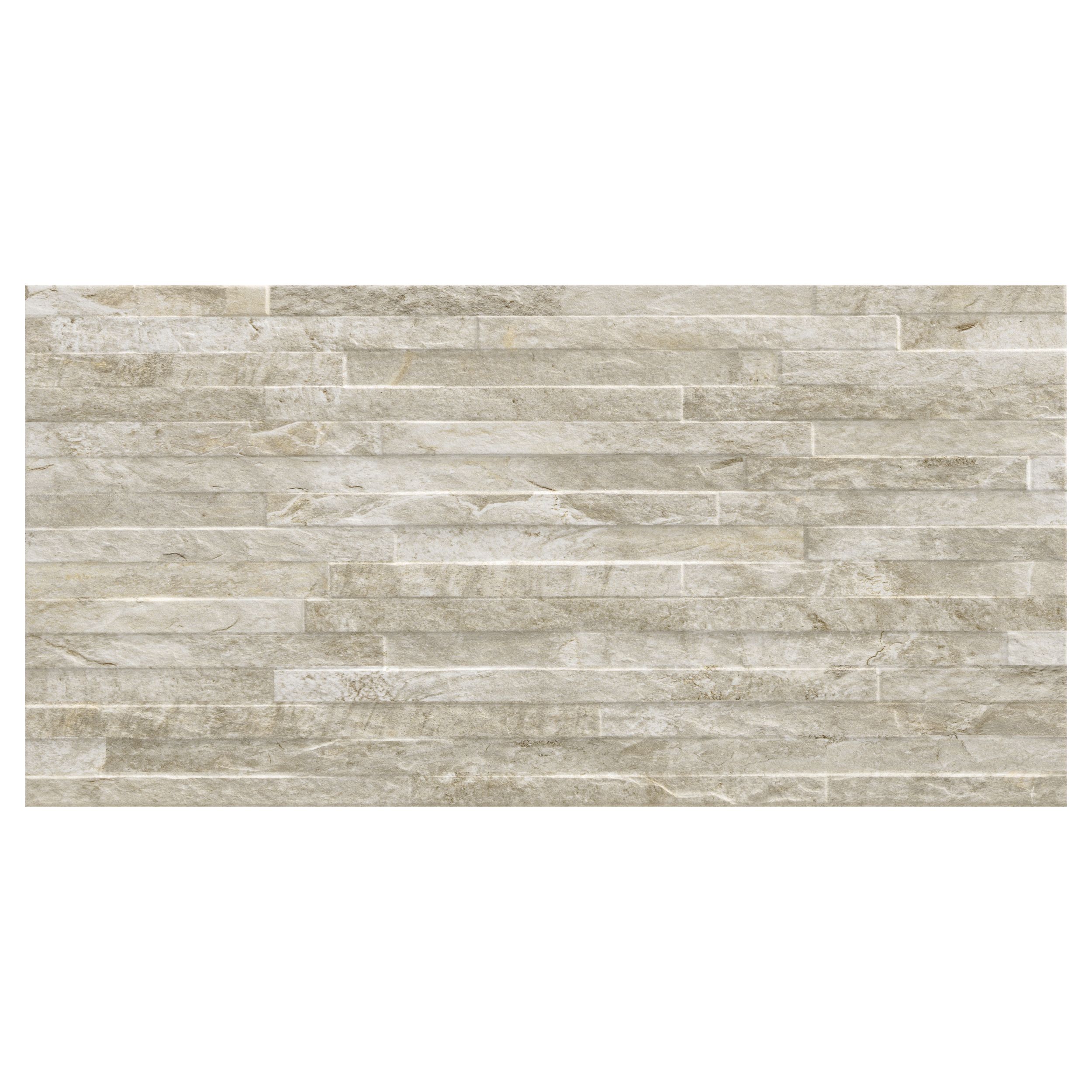 Shaded slate Beige Matt Split Face Porcelain Indoor Wall Tile Sample