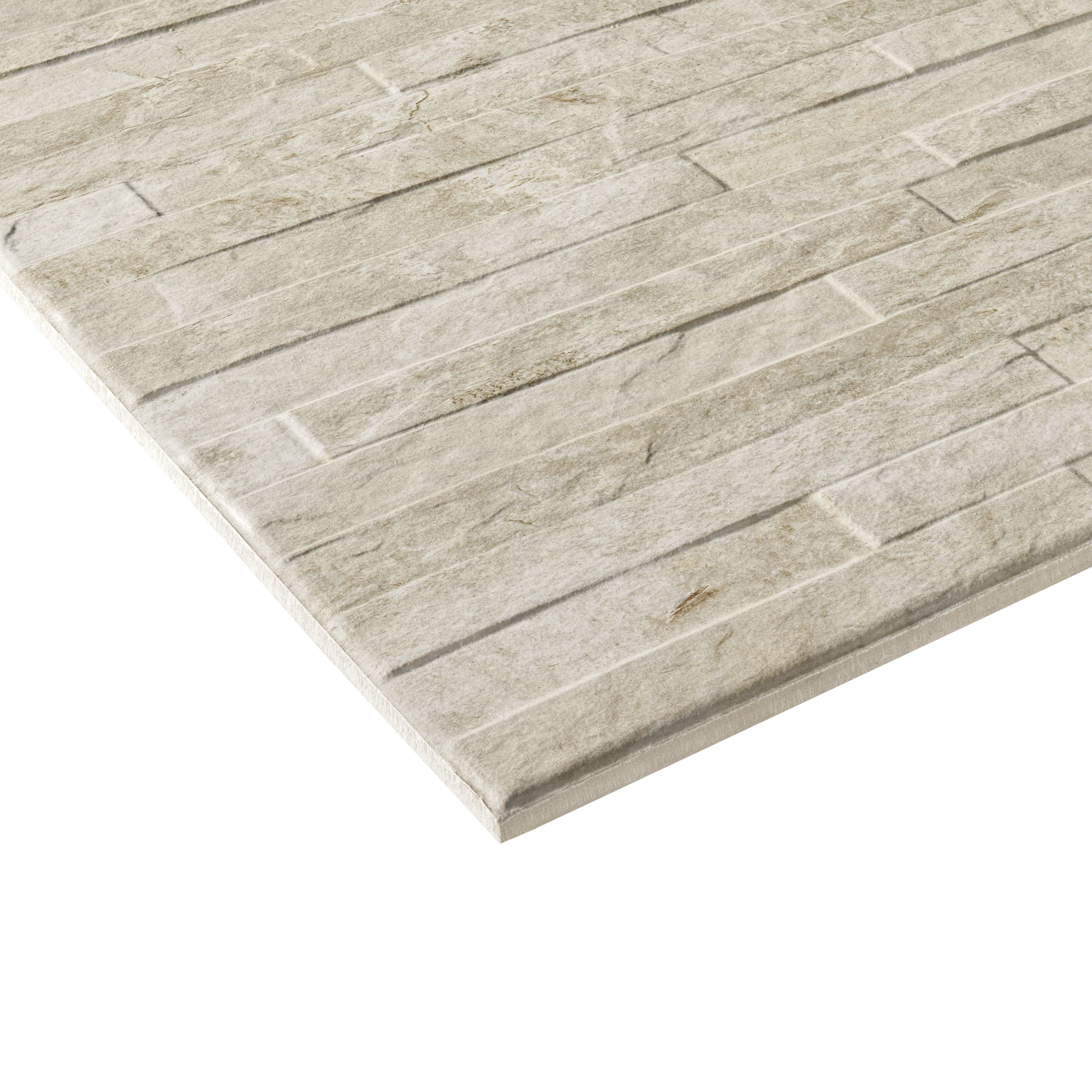 Shaded slate Beige Matt Split Face Porcelain Indoor Wall Tile Sample