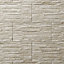 Shaded slate Beige Matt Split Face Porcelain Indoor Wall Tile Sample