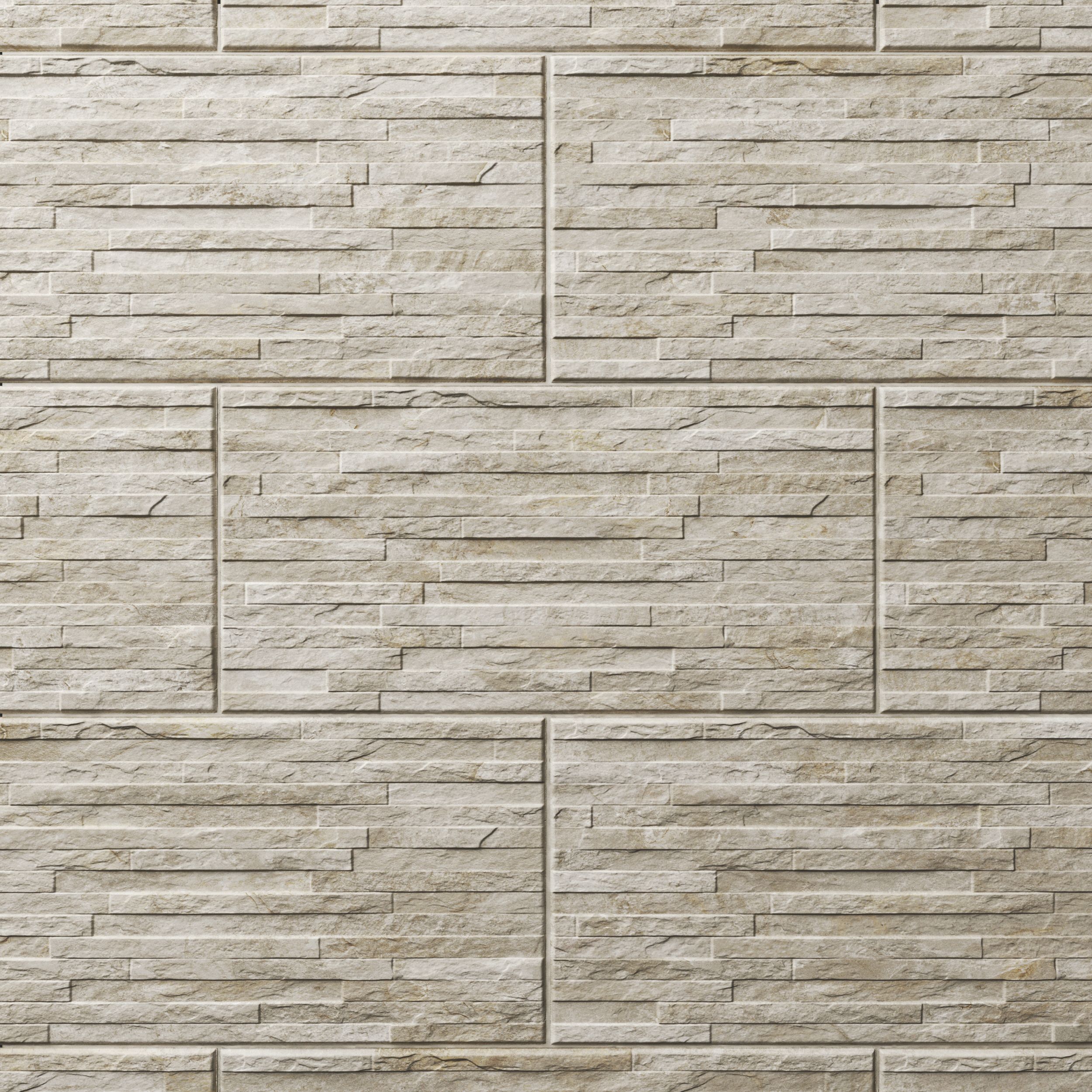 Shaded slate Beige Matt Split Face Porcelain Indoor Wall Tile Sample